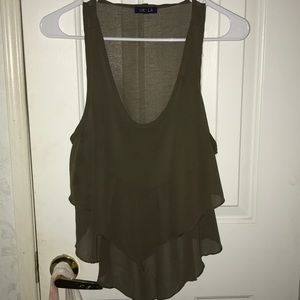 Mid drift ruffle top